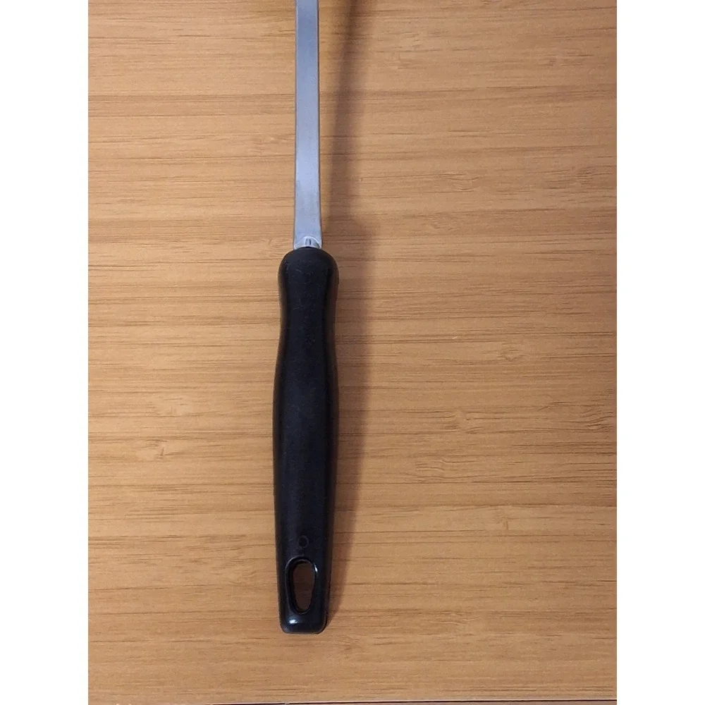 Vintage EKCO USA Stainless Steel Serving Spoon Utensil With Faux Wooden Handle